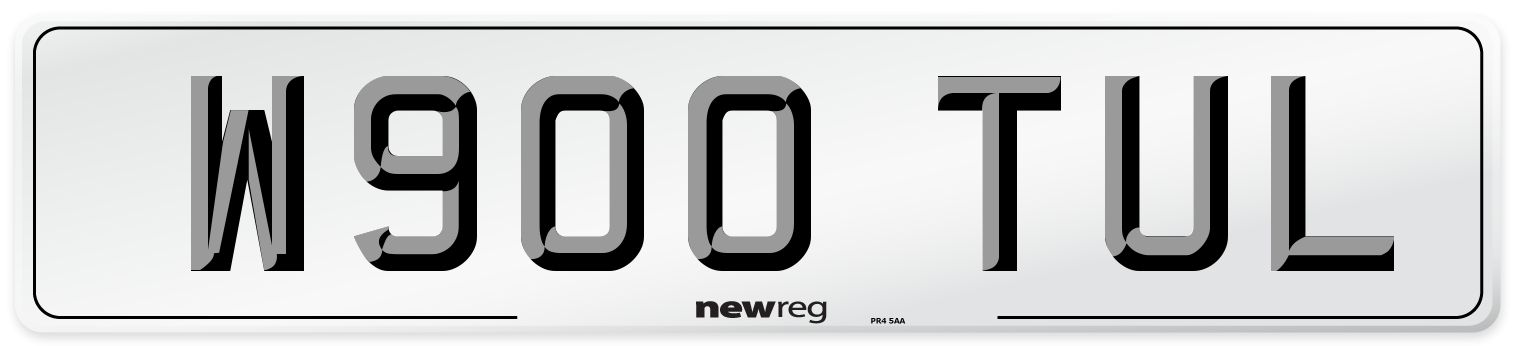 W900 TUL Number Plate from New Reg